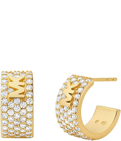 michael kors stud earrings dillards|Michael Kors large hoop earrings.